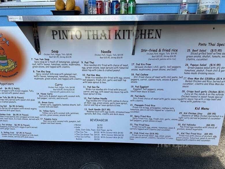 Pinto Thai Kitchen - West Linn, OR menu_pic