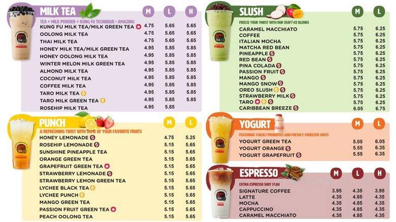 Kung Fu Tea - Levittown, PA menu_pic