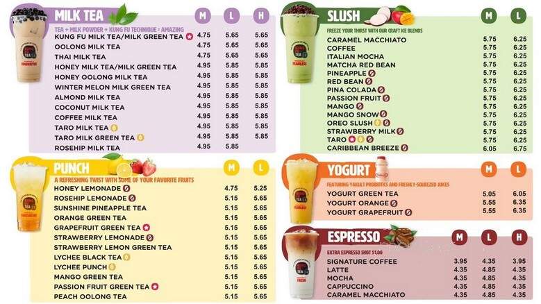 Kung Fu Tea - Levittown, PA menu_pic