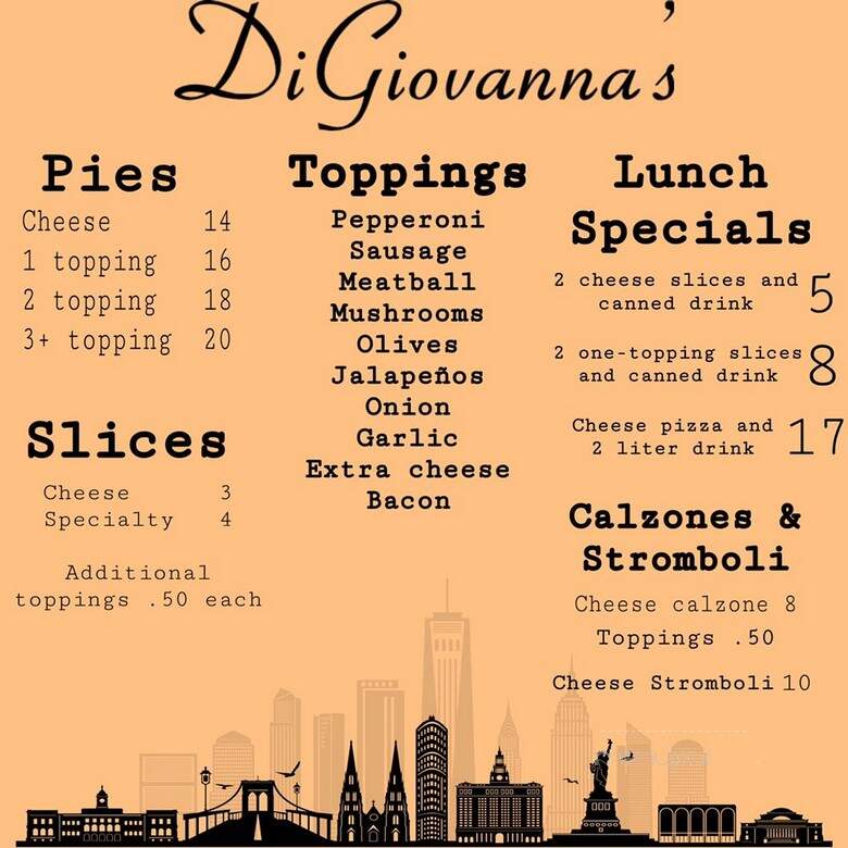DiGiovanna's - Hattiesburg, MS menu_pic