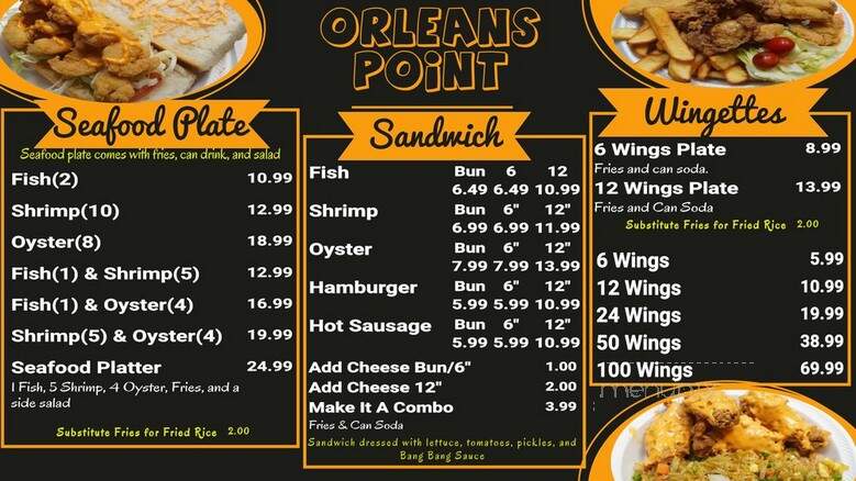 Orleans Point - New Orleans, LA menu_pic