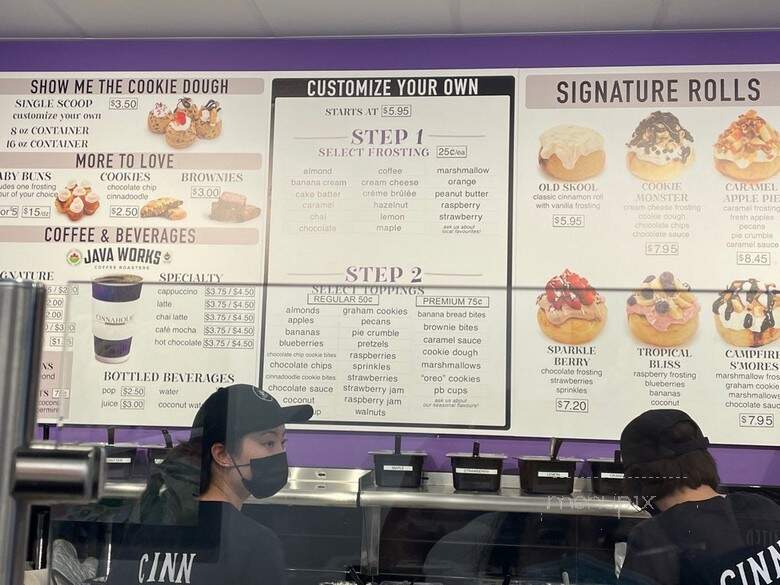 Cinnaholic - Oakville, ON menu_pic