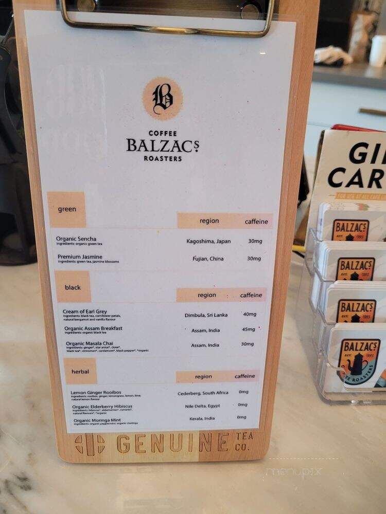 Balzac's - Vaughan, ON menu_pic