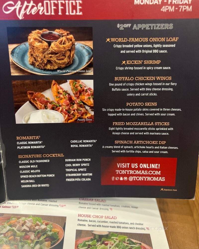 Tony Roma's Durham - Durham, NC menu_pic