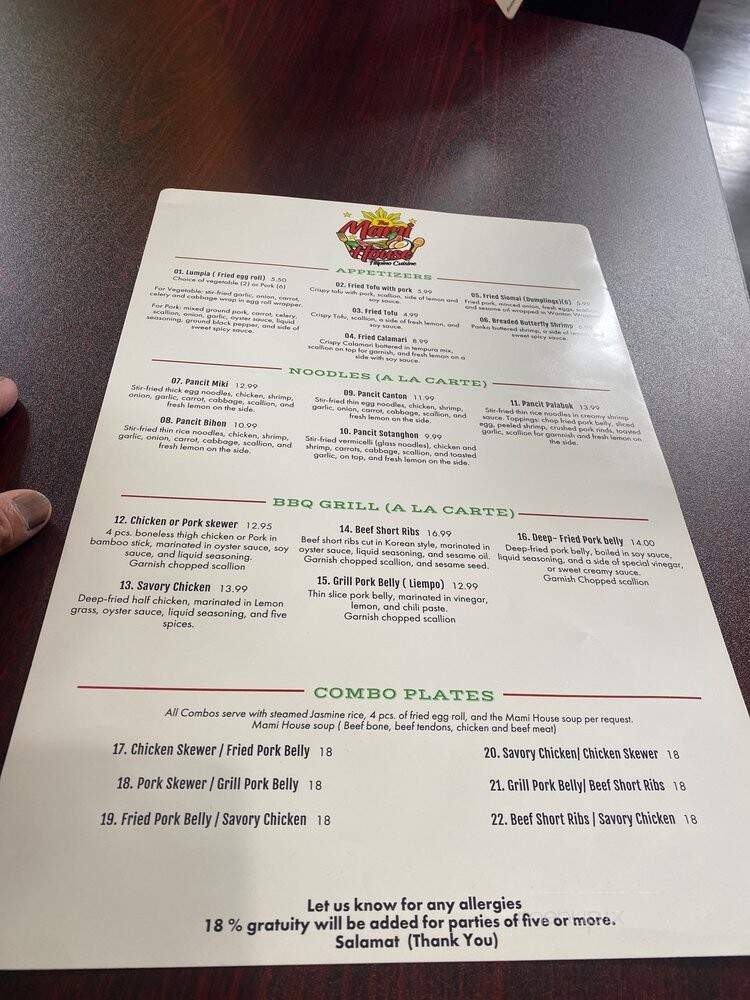 The Mami House - Niagara Falls, NY menu_pic