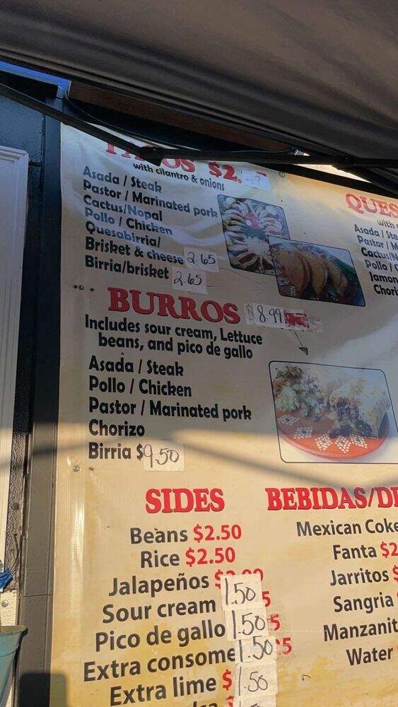 Taqueria Ibarra - Kansas City, MO menu_pic