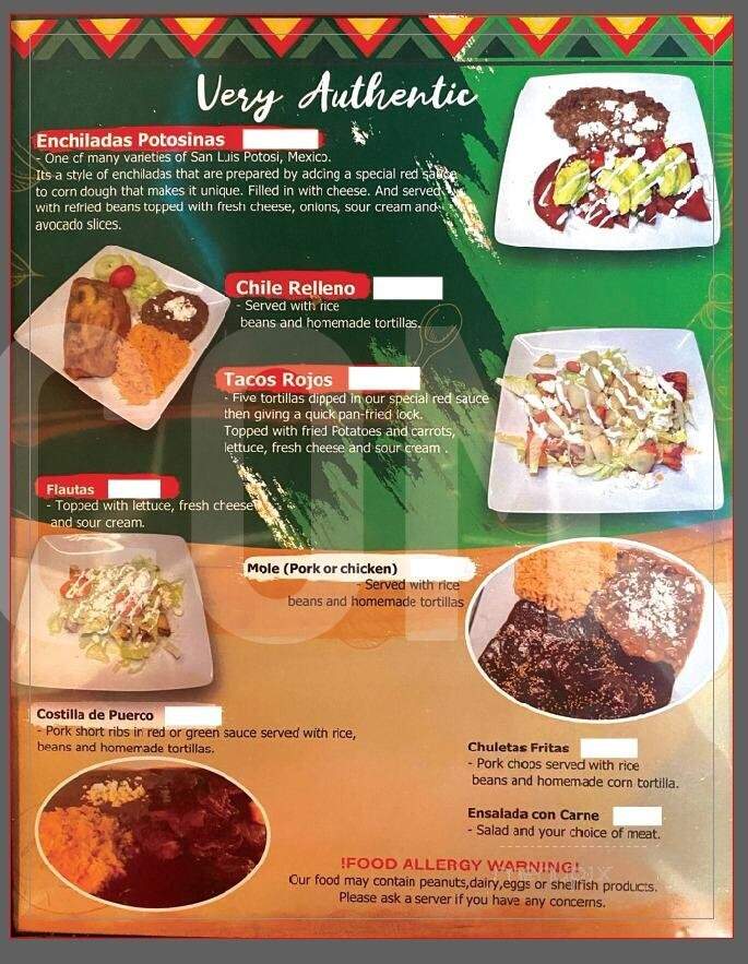 El Gallito - Shelbyville, TN menu_pic