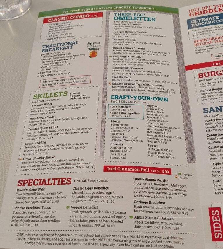 Jimmy's Egg - Amarillo, TX menu_pic