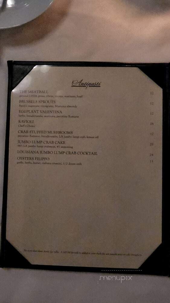 Rizzuto's Ristorante & Chop House - Gretna, LA menu_pic