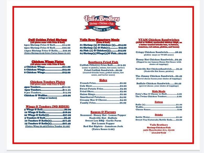 Vails Brothers - St. Louis, MO menu_pic