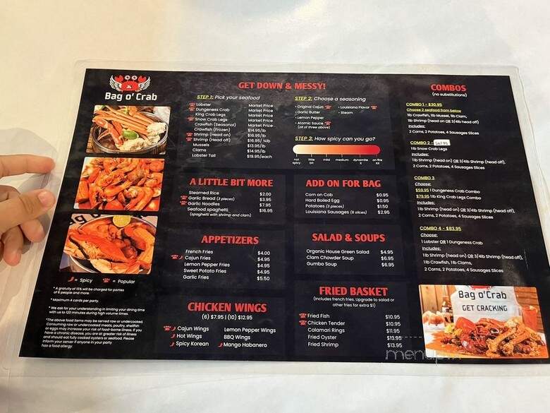 Bag O Crab - Portland, OR menu_pic
