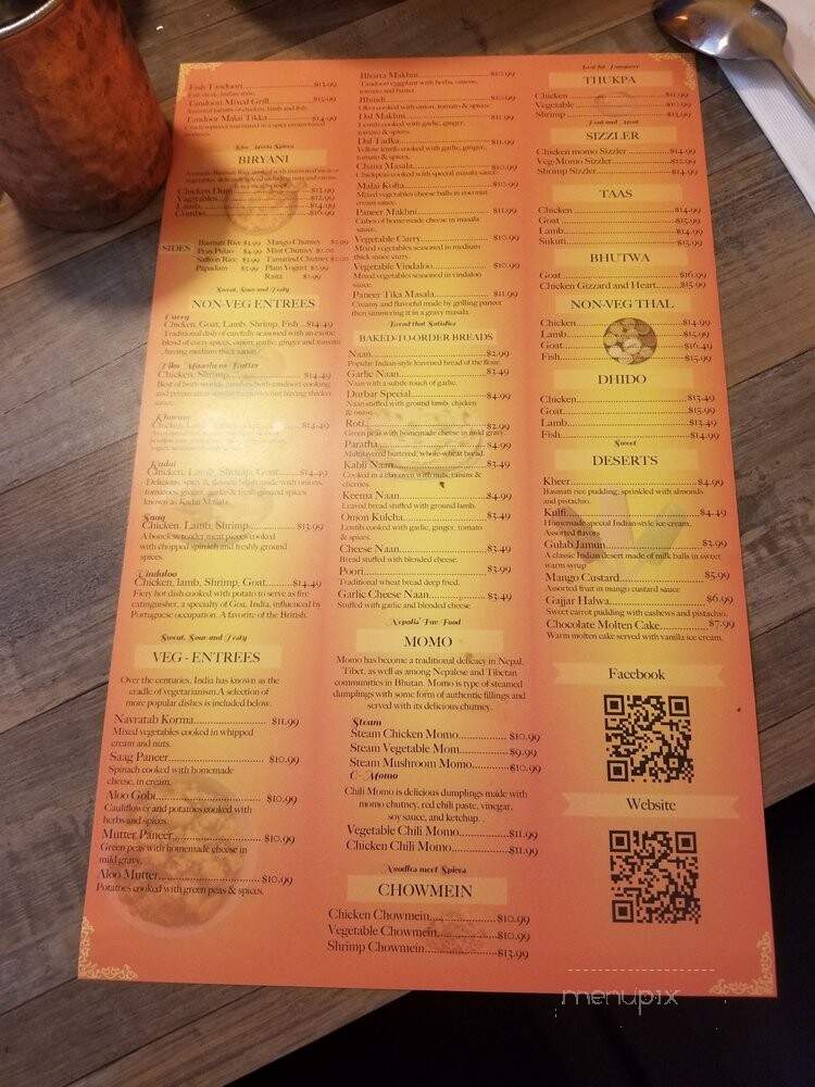 Durbar Indian & Nepali Cuisine - Mechanicsburg, PA menu_pic