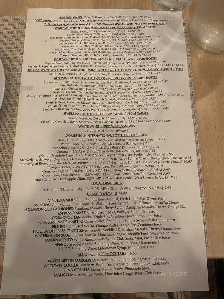 ViNoTEKA 46 - Huntington, NY menu_pic