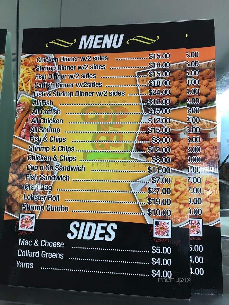 Harlem Cop n Go Fish & Chips - New York, NY menu_pic