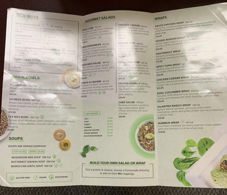 Goji Juicery and Kitchen - Plantation, FL menu_pic