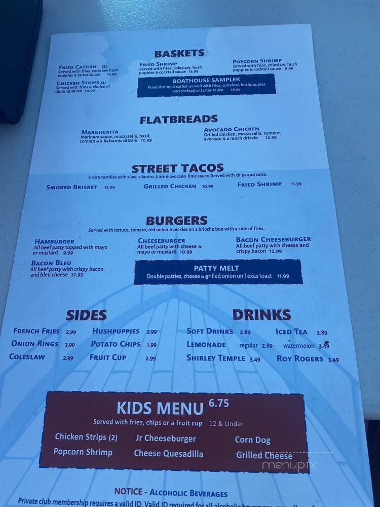 The Boathouse - Saint Paul, TX menu_pic
