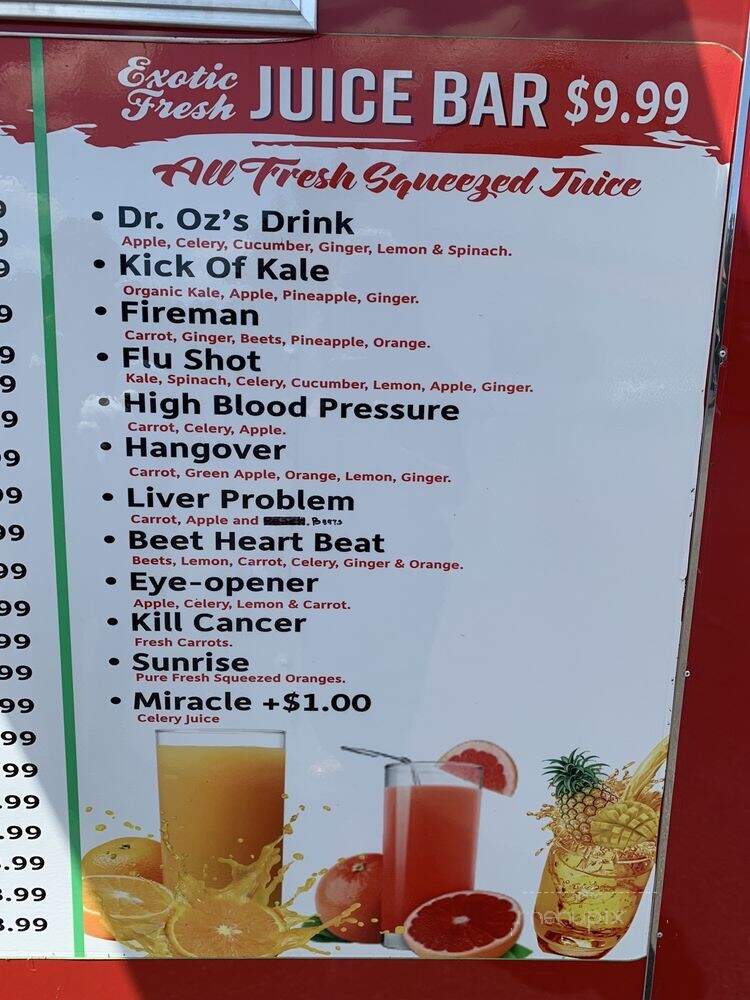 Exotic Wings and Smoothies - Grasonville, MD menu_pic