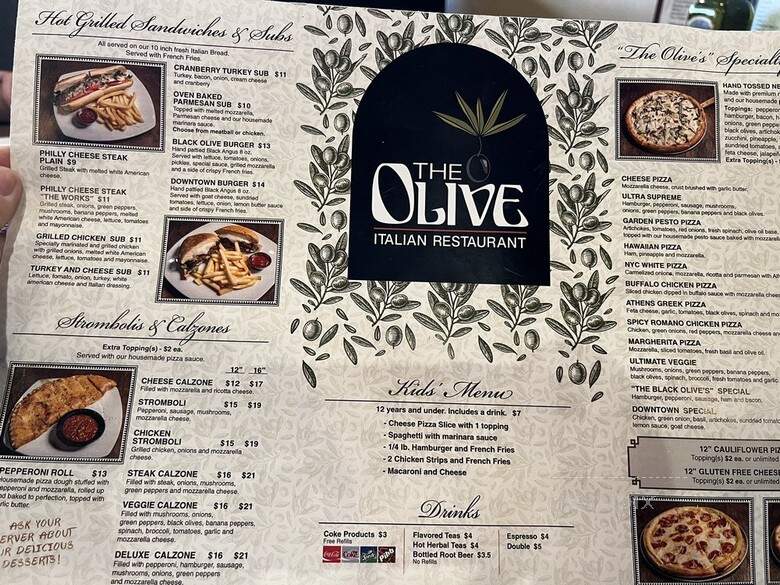 The Black Olive - Johnson City, TN menu_pic