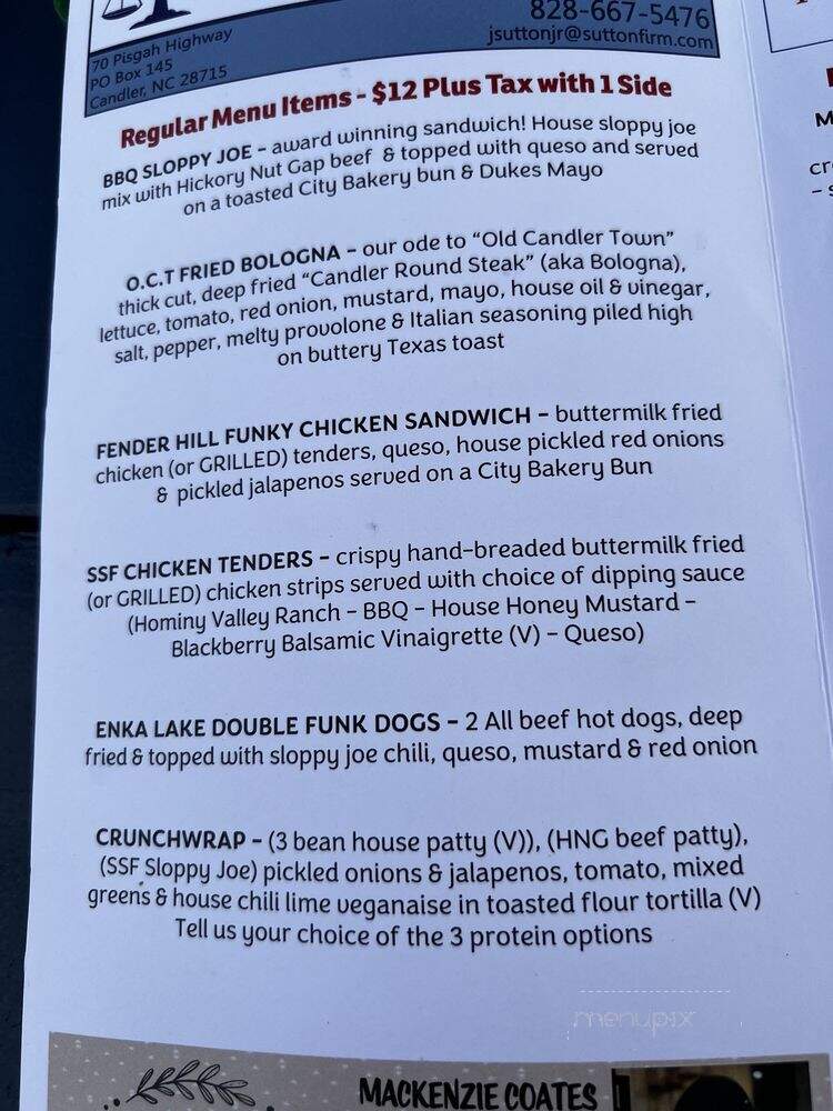 Sweet Southen Funk - Candler, NC menu_pic