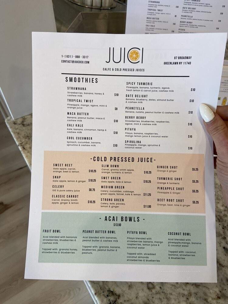 Juici Co Cafe - Greenlawn, NY