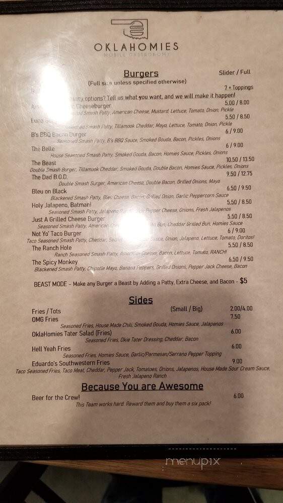 OMG Lounge - Owasso, OK menu_pic