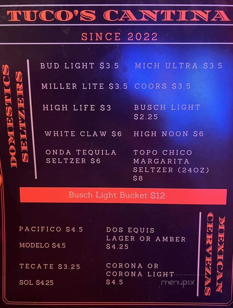 Tuco's Cantina - Harrison, OH menu_pic