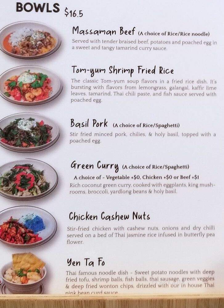 Lamoon Thai Cafe - Toronto, ON menu_pic