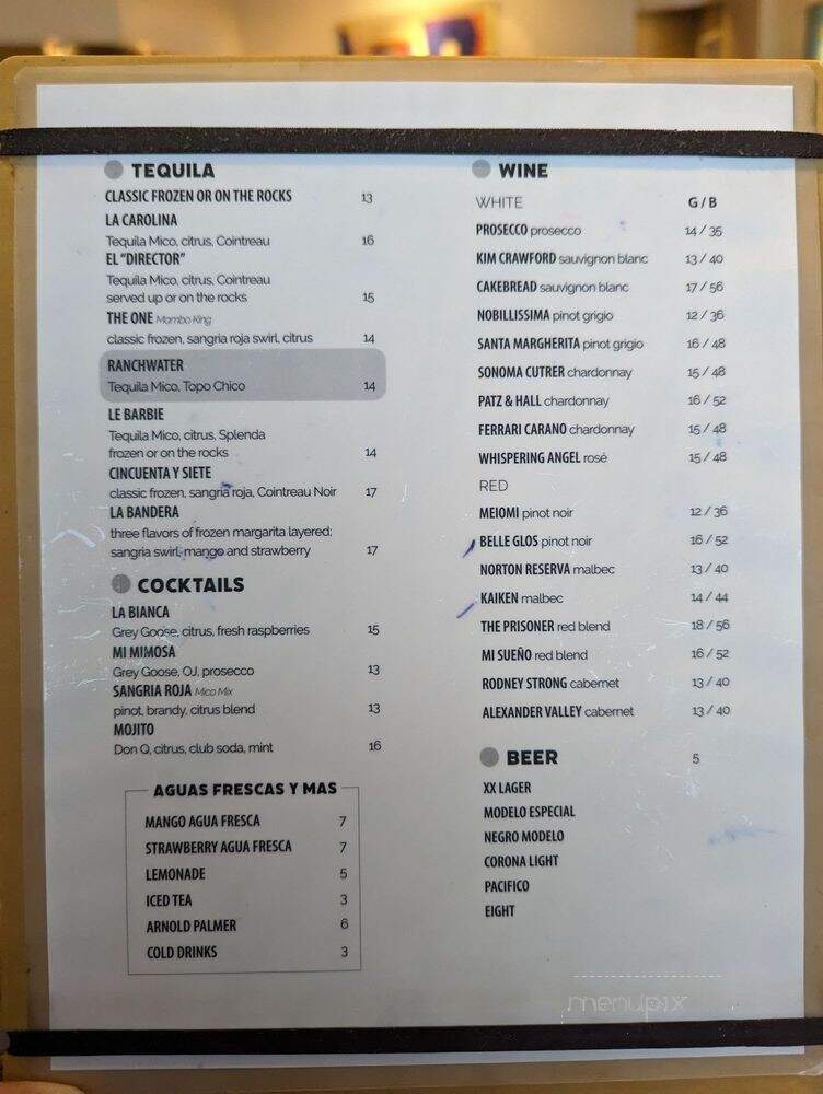 Doce Mesas - Dallas, TX menu_pic