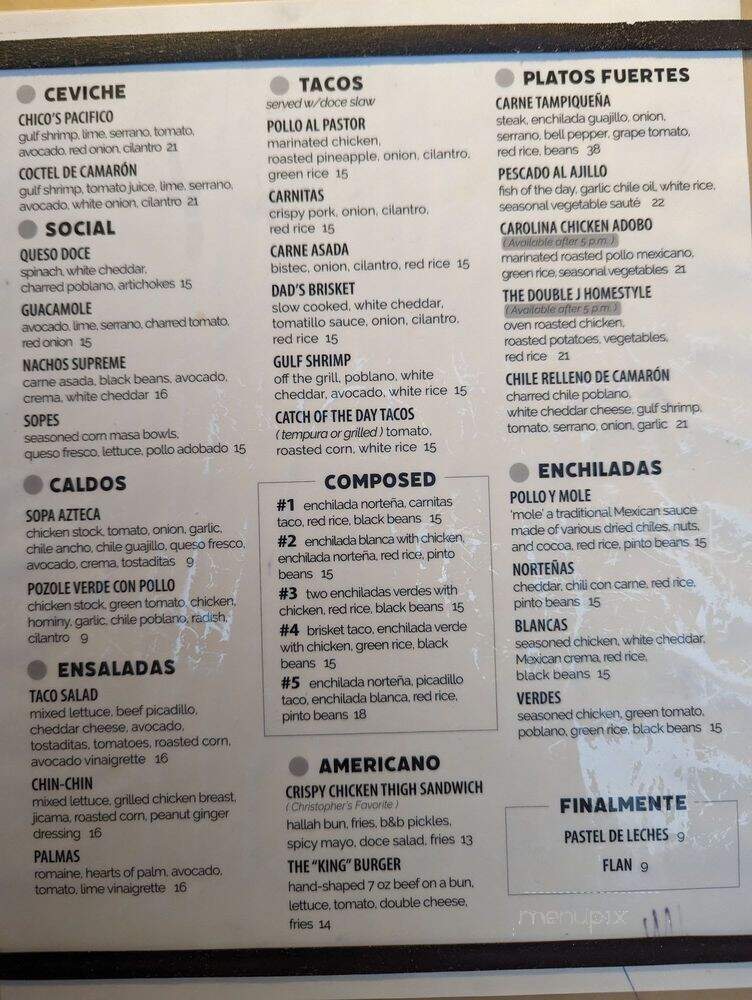 Doce Mesas - Dallas, TX menu_pic