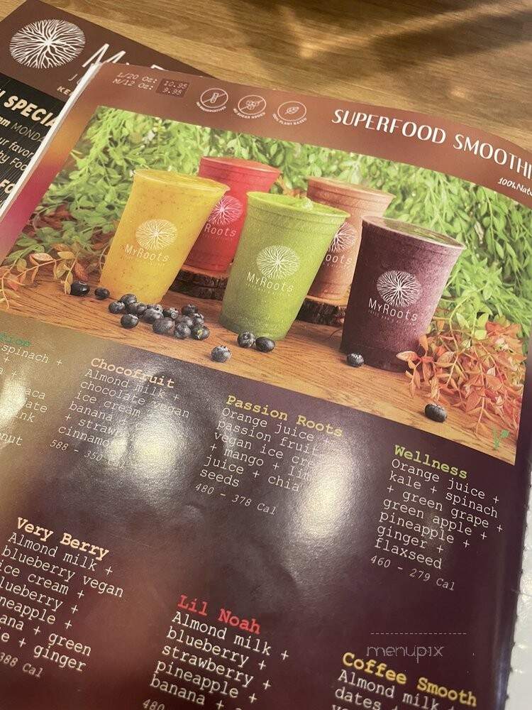 MyRoots Juice Bar & Kitchen - Miami, FL menu_pic