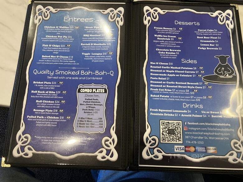 Black Sheep Bah-Bah Q & Kitchen - Spencer, MA menu_pic