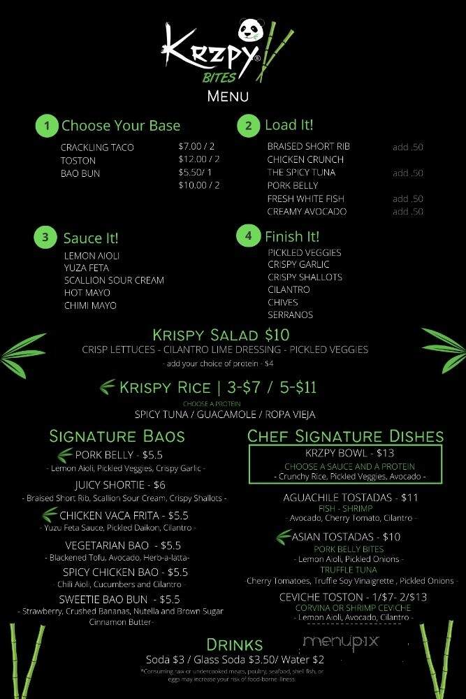 Krzpy Bites - Deerfield Beach, FL menu_pic
