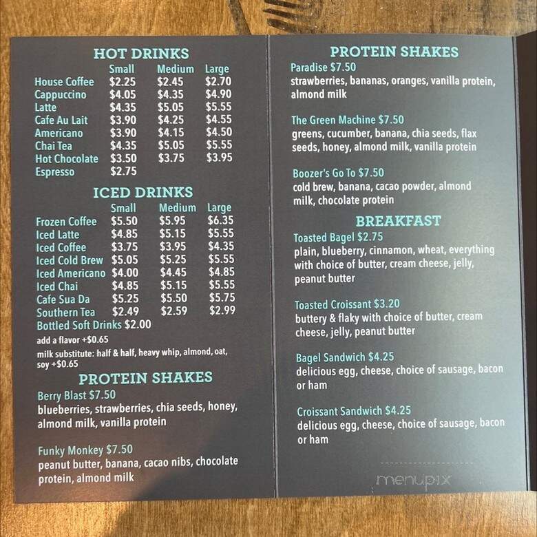 Boozer's Brew & A Cafe Too - Gulfport, MS menu_pic