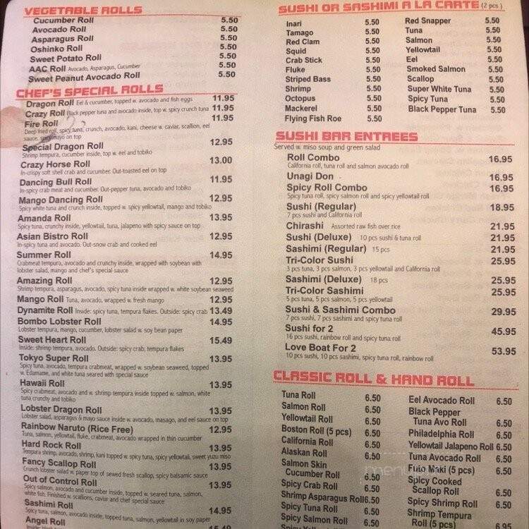 Asian Cafe - Manassas, VA menu_pic