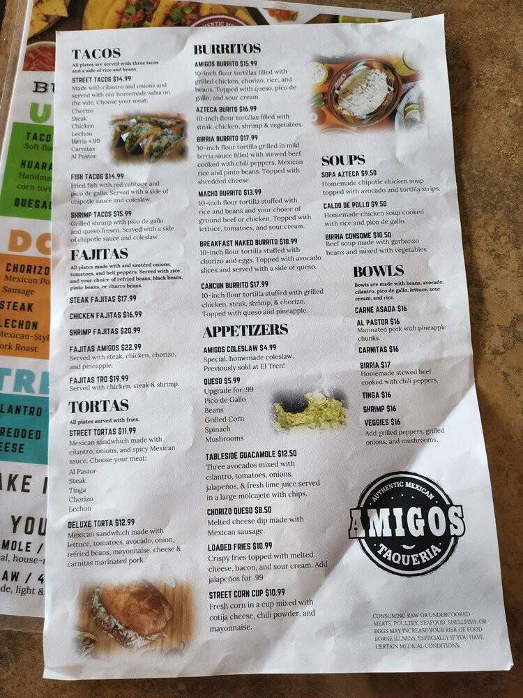 Amigos - Strongsville, OH menu_pic