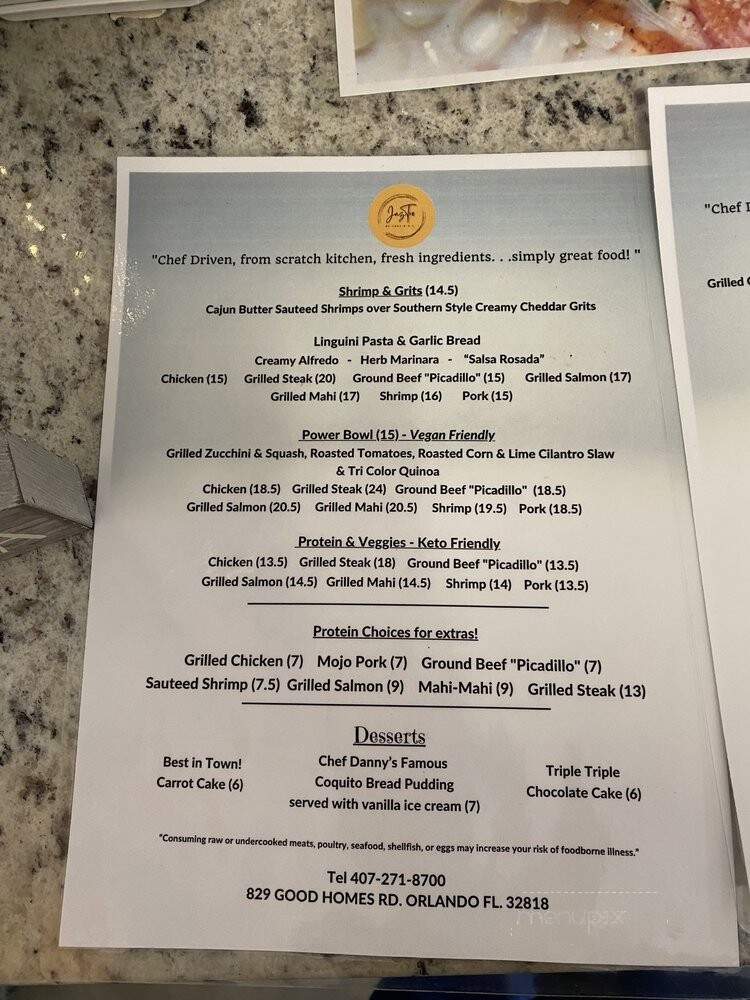 JazTro By Chef D.O.C. - Orlando, FL menu_pic