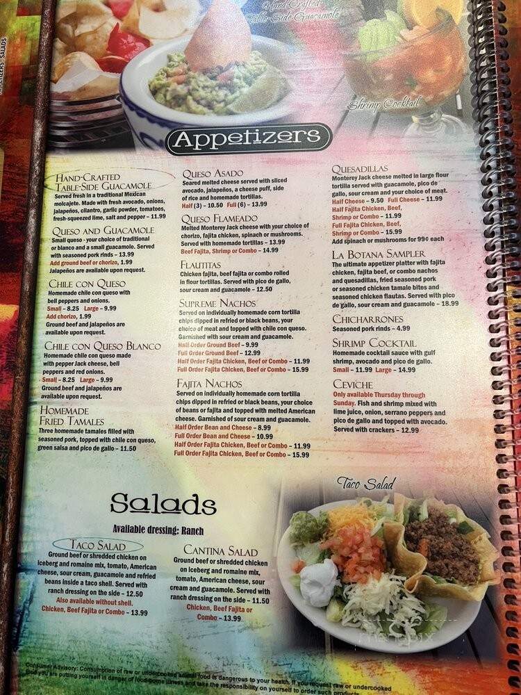 La Cantina Mexican Grill - Houston, TX menu_pic