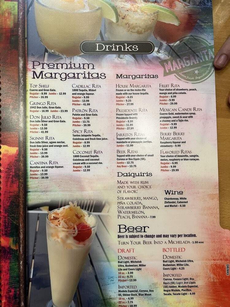 La Cantina Mexican Grill - Houston, TX menu_pic