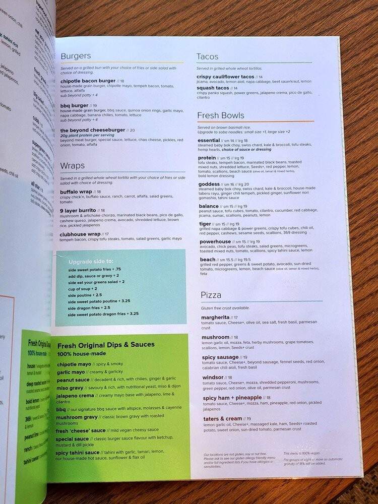 Fresh on Danforth - Toronto, ON menu_pic