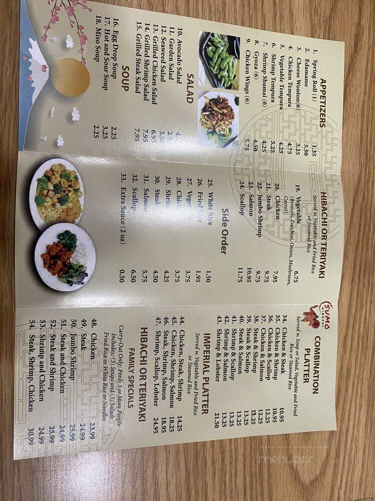 Sumo Hibachi - Greensboro, NC menu_pic