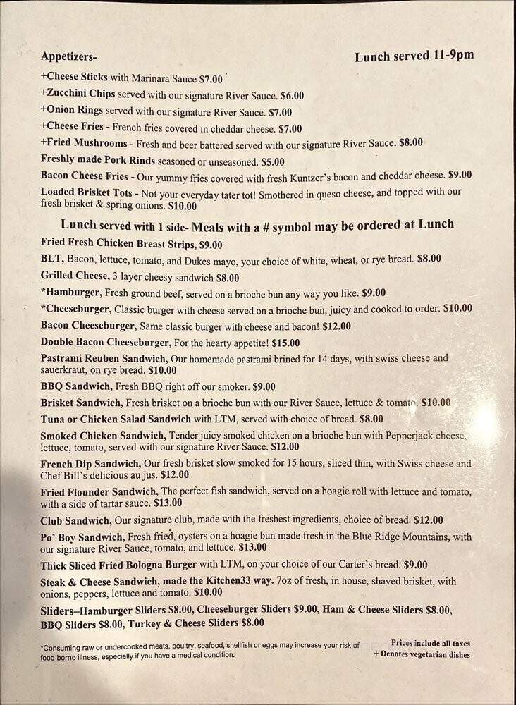 Kitchen33 - Glen Allen, VA menu_pic