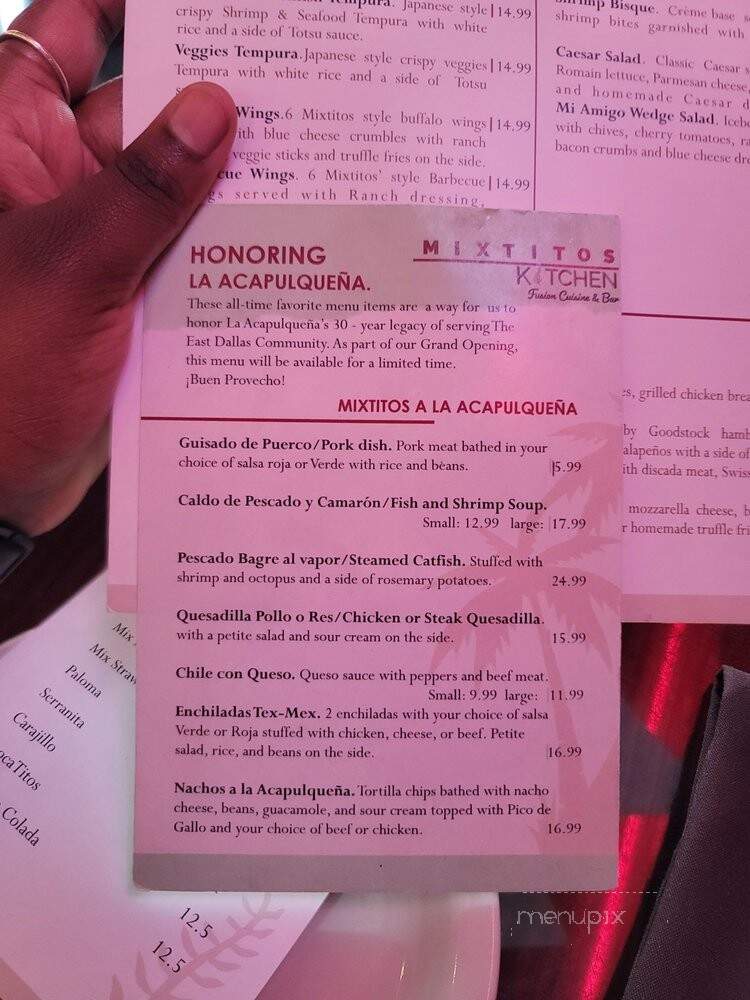 Mixtitos Kitchen - Dallas, TX menu_pic