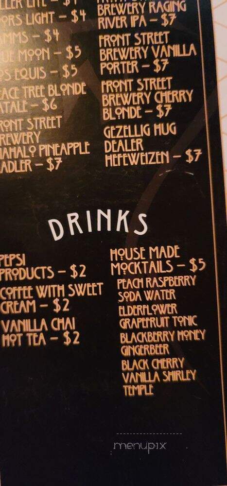 De Kelder Speakeasy - Pella, IA menu_pic