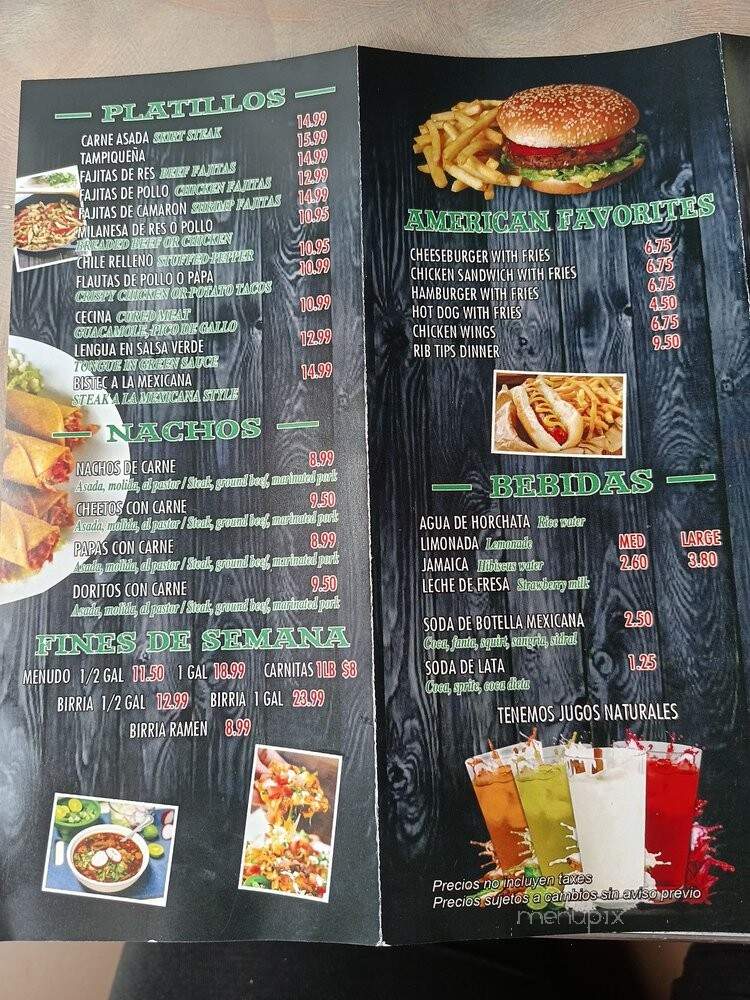 El Sauz Taqueria - Chicago, IL menu_pic