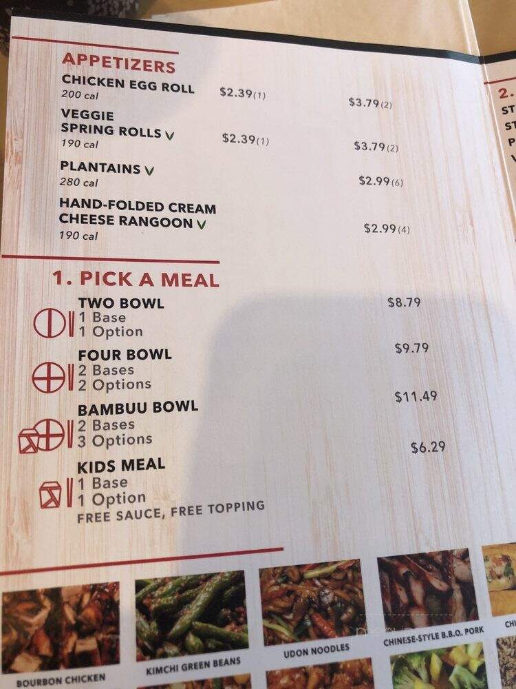 Bambuu Asian Eatery - Vero Beach, FL menu_pic
