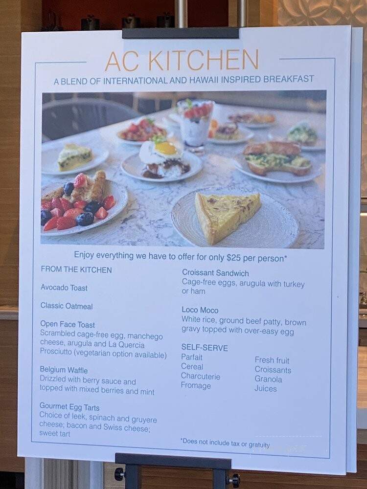AC Kitchen - Kihei, HI menu_pic