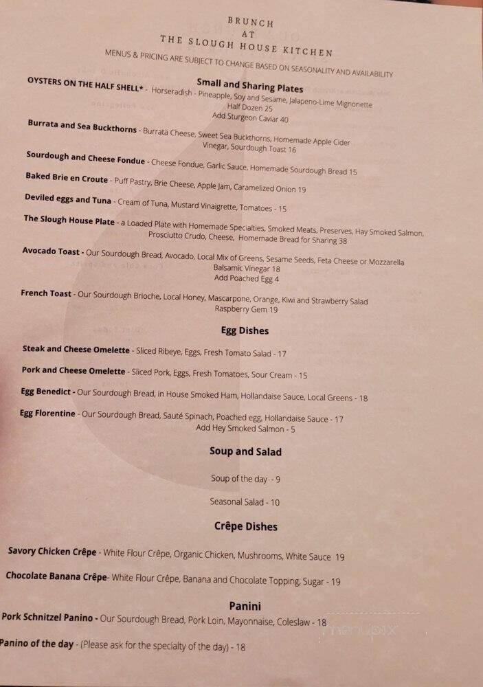 The Slough House Kitchen - Sloughhouse, CA menu_pic