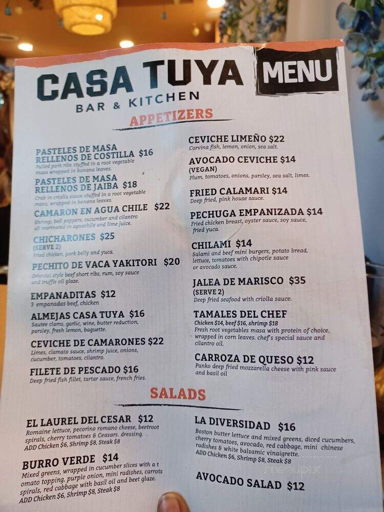 Casa Tuya - New York, NY menu_pic