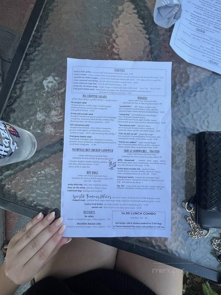 Penguin Drive In - Charlotte, NC menu_pic