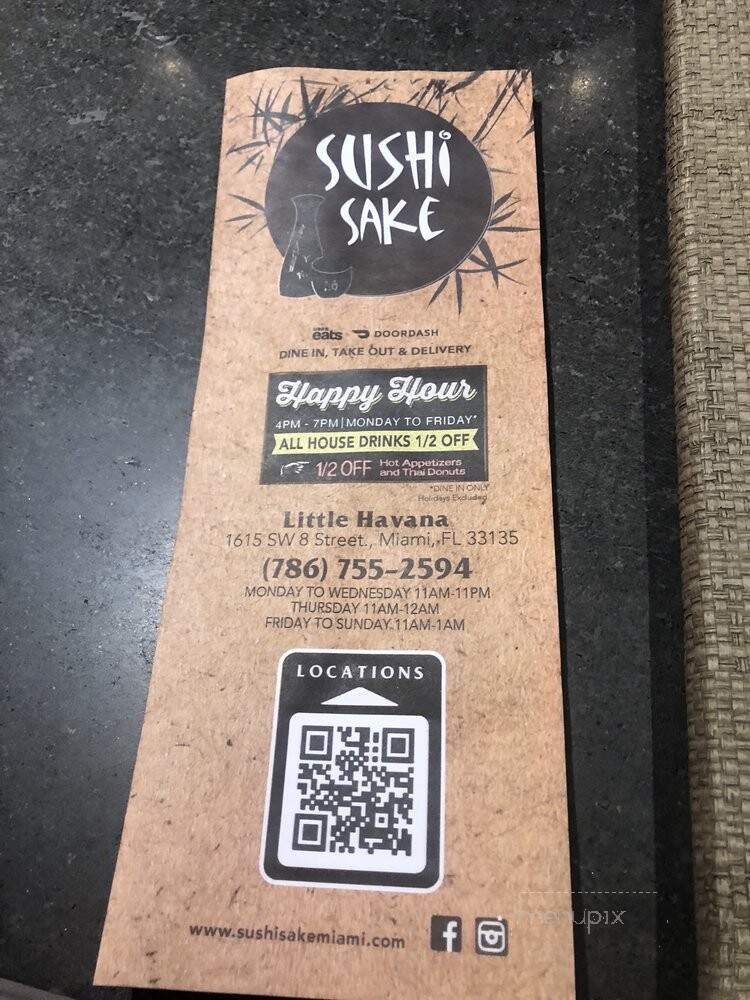 Sushi Sake Little Havana - Miami, FL menu_pic